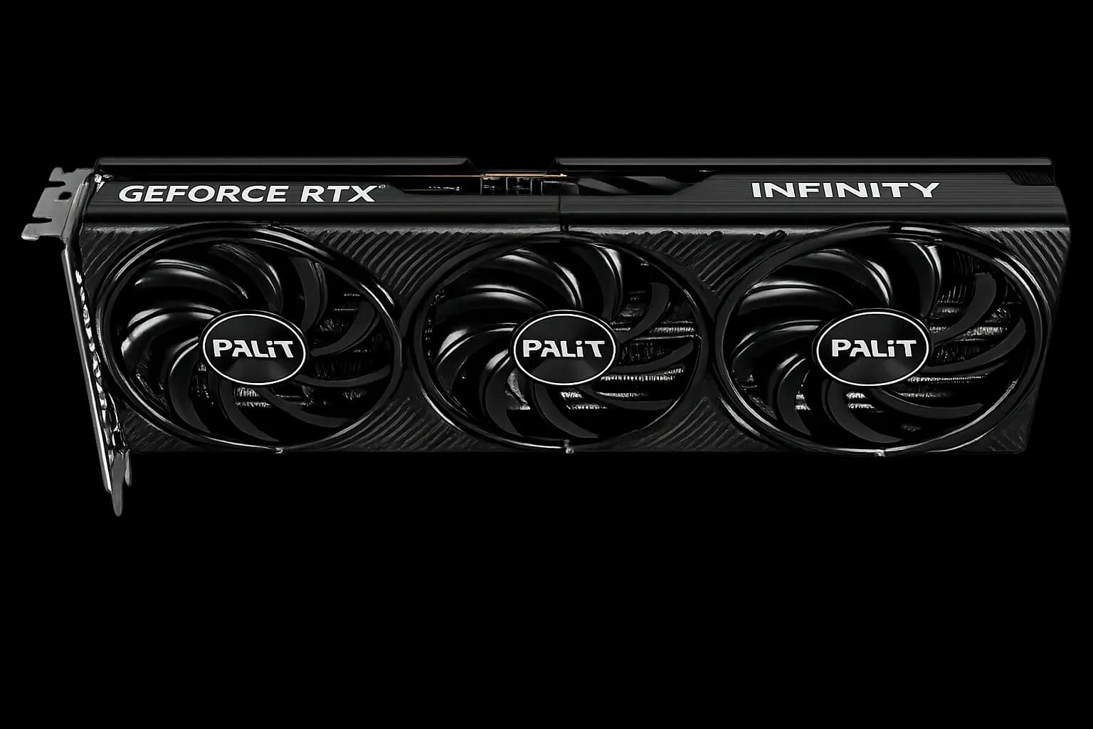 Видеокарта Palit GeForce RTX 5060 Ti Infinity 3 16GB спереди с тремя вентиляторами для локального ИИ